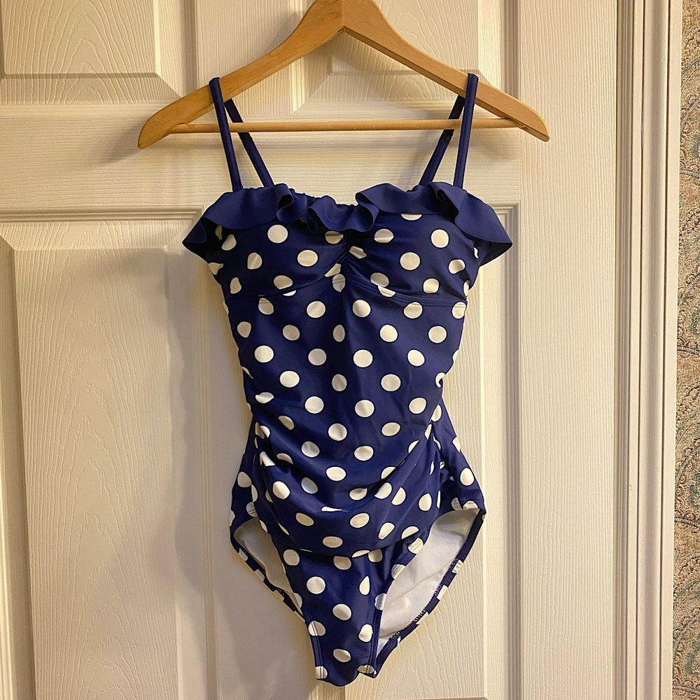 Boden Blue Polka Dot One Piece